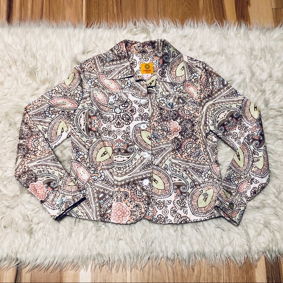 Ruby Rd Pastel Printed Crop Jacket - Picture 6 of 8